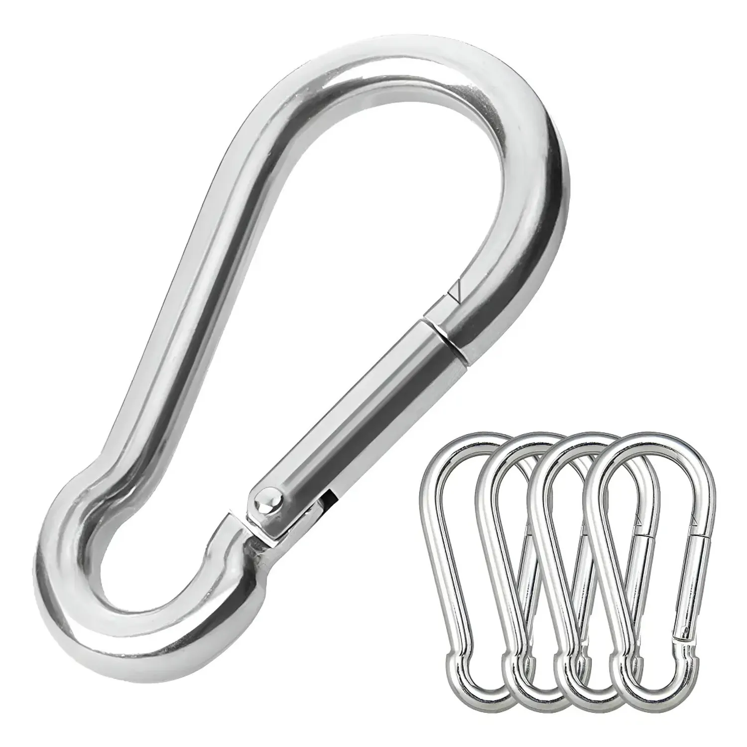 Pack De 2 Mosquetones Pequeños De Aluminio | Ideales Para Mochilas, Llaves O Botellas De Agua (negro)