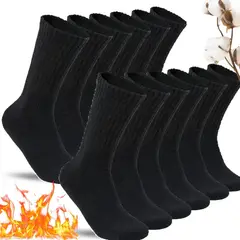 GENERICO - 12 Pares Calcetines Algodón Deporte Antisudor Transpirable Para Hombres Y Mujeres Negro