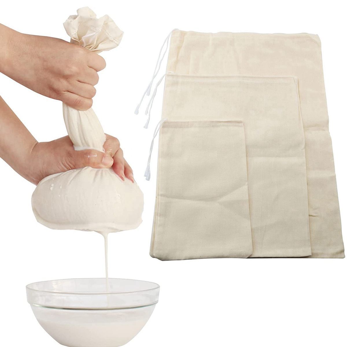 VATYERTY - 3 piezas bolsas reutilizables de estopilla