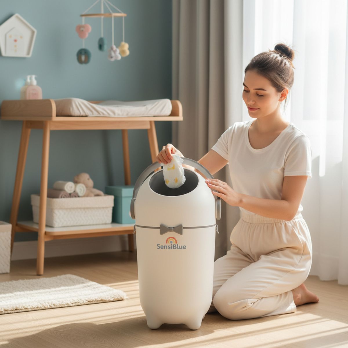 SENSIBLUE - Contenedor de Pañales Hermético Basurero Antiodor - BPA Free
