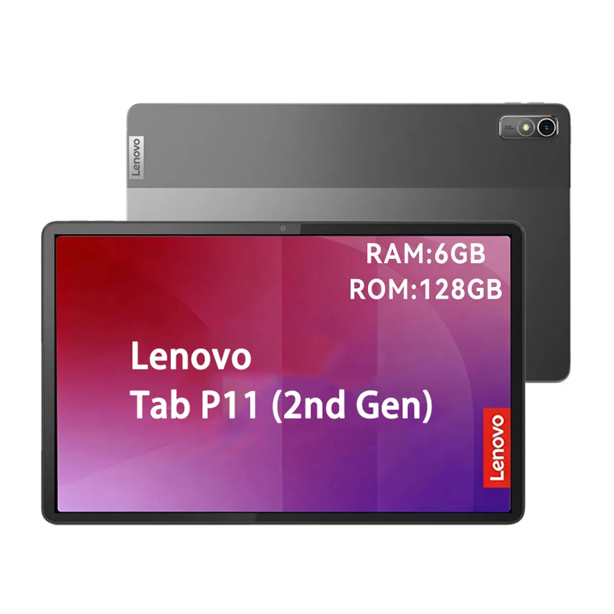 LENOVO - Tablet Lenovo Tab P11 2nd Gen 6GB+128GB WiFi 11.5  Gris+ Teclado Rosa+ Lápiz+Mouse