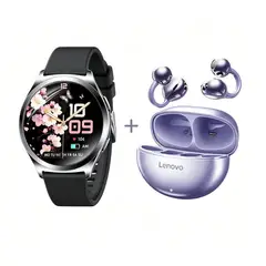 LENOVO - Auriculares TA140 y reloj inteligente para la salud y el fitness femenino.