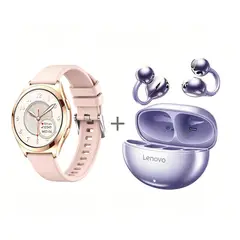LENOVO - Auriculares TA140 y reloj inteligente para la salud y el fitness femenino.