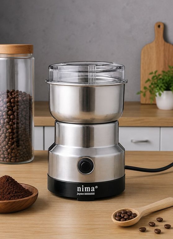 Molinillo Molino de Cafe Granos Semillas 150W Color Cromo