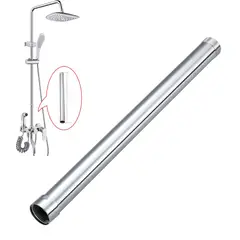 TSKY CHILE SHOPPING - Kit de grifo de ducha con tubo de extensión cromado pulido plateado 30cm para sistema de ducha,2.5cm
