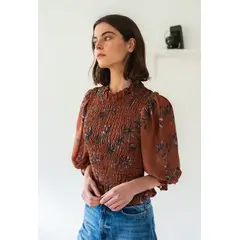ANDRIZA ATELIER - Blusa Louise Caf