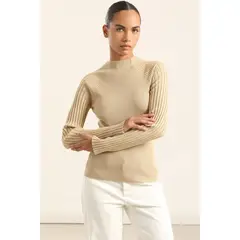 LIOLA - Jersey Punto Fantasia, Beige