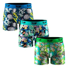 TOP - Bóxer Medio Microfibra Pack 3 Rick and Morty C2