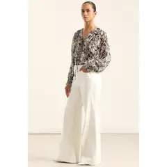 LIOLA - Jeans Color Palazzo, Beige
