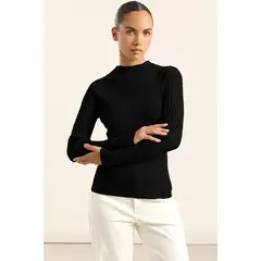 LIOLA - Jersey Punto Fantasia, Negro