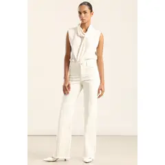 LIOLA - Jeans Color Bootcut, Push Up, Crudo