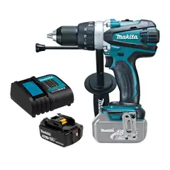 MAKITA - Taladro Atornillador Percutor 18v Inalámbrico Dhp458 3Ah