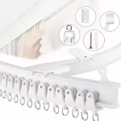 GENERICO - Riel De Cortina Flexible Con Rodillos Silenciosos 3 Metros