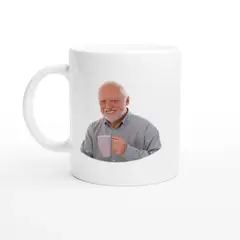 SM - Taza Tazon Meme Harold Sonrisa Incómoda Tazón Divertido Regalo Original