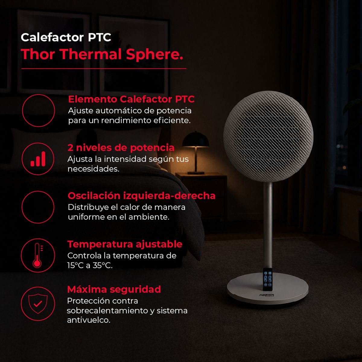 THORBEN - Calefactor Infrarrojo Thor Thermal Sphere