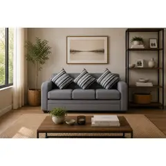 ALMORE - SOFA UCRANIA 3C TELA GRIS