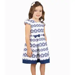 LIMONADA - Vestido Niña Floreado Azul Marino