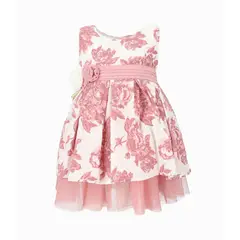 LIMONADA - Vestido niña con lazo palo rosa