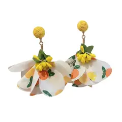LUX JOYAS - AROS ALEACIÓN FLOR NARANJA