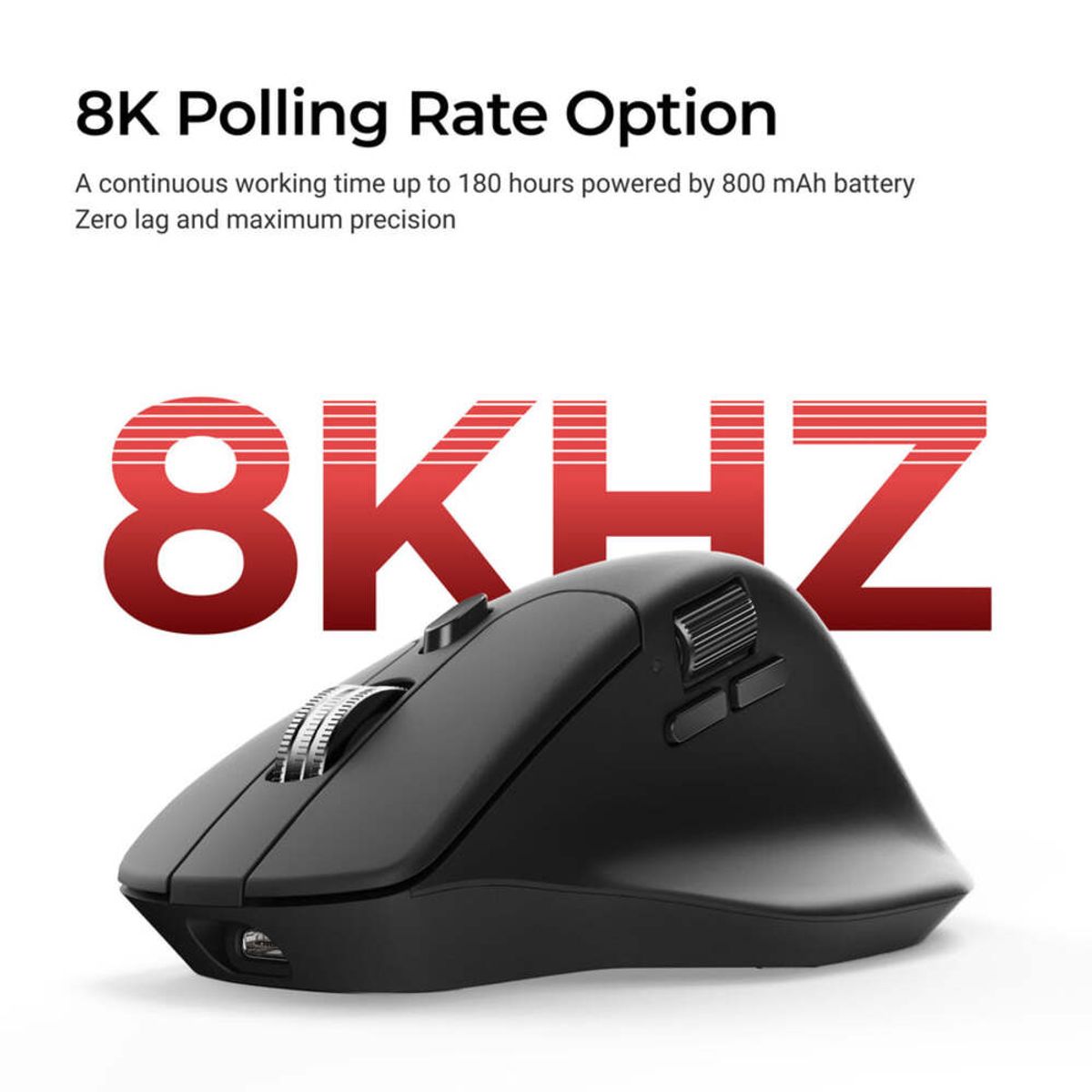 KEYCHRON - Mouse Gamer Keychron M6 8K 2.4ghz Inalambrico Bluetooth