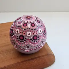 CREA TALLER - Esfera decorativa de cerámica, pintada a mano 9cm