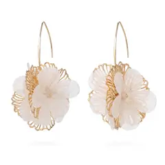 LUX JOYAS - AROS ALEACIÓN FLOR ORGANZA GOLD