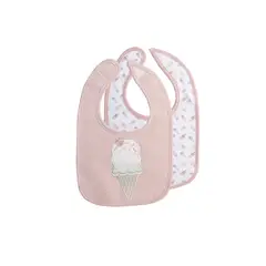 PUMUCKI - Set de dos Baberos impermeables Rosa