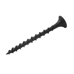 PATTA - Tornillo volcanita negro zincado rosca gruesa 2x6" punta aguja 100uds