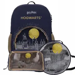 WARNER BROS - Set Mochilas 3 en 1 Harry Potter Quidditch Infantil Azul 14L