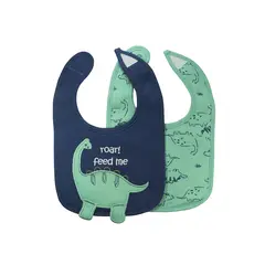 PUMUCKI - Set de dos Baberos impermeables Dinosaurio