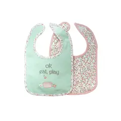 PUMUCKI - Set de dos Baberos impermeables Floreado