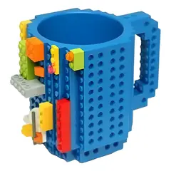GENERICO - Tazón Lego Armable Con Piezas Plegables Mug Creativo 3d Azul