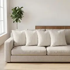 ARMONIA - Funda Chenille Lineas Decorativa Gris Set 4 Unidades Modelo 785
