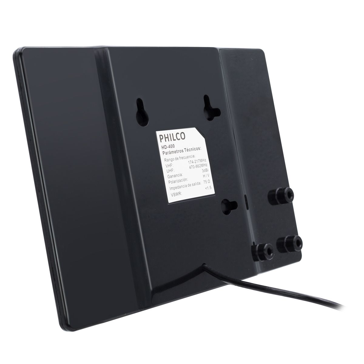 PHILCO - Antena HDTV HD400 5dBi – Uso Sobremesa o Mural