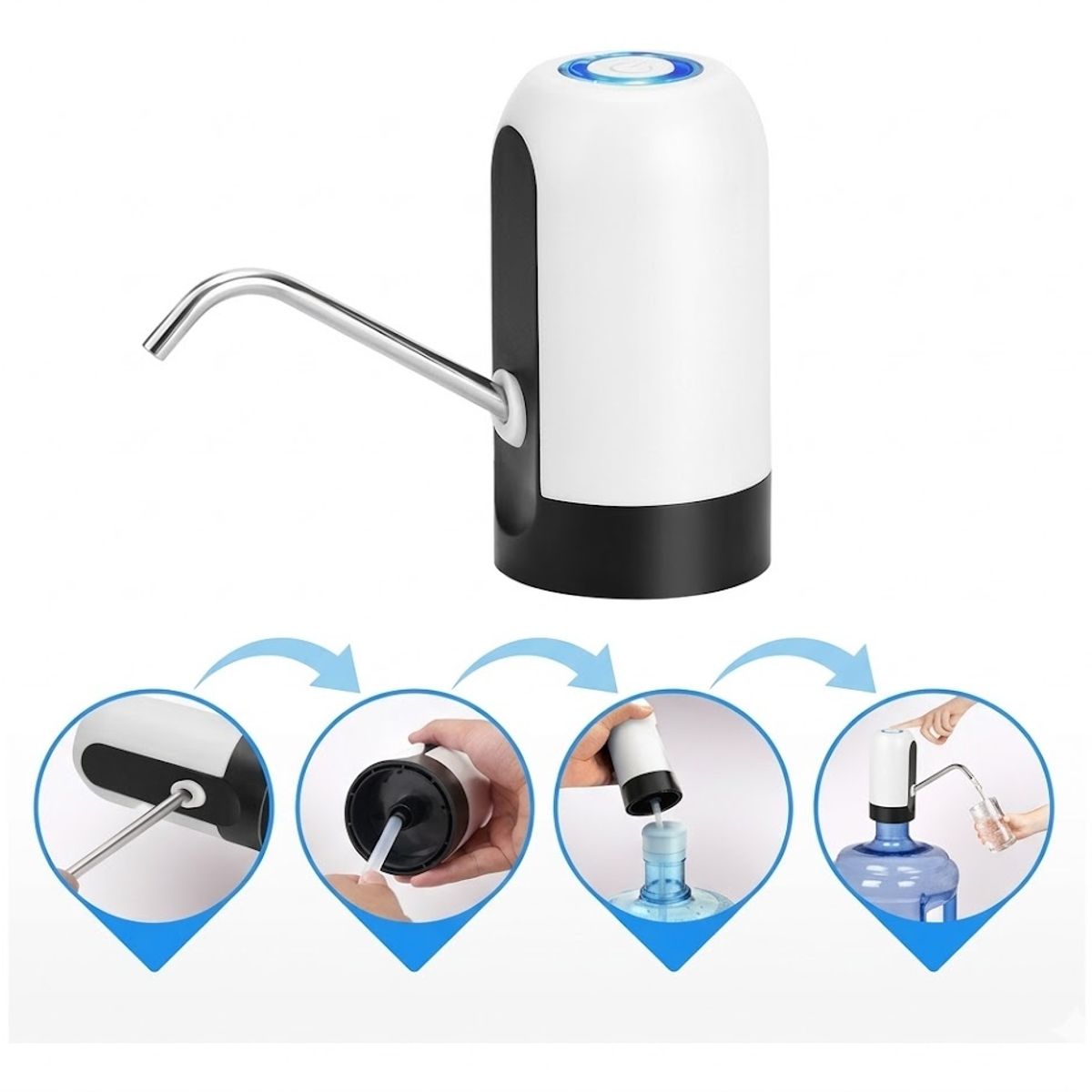 GENERICO - Dispensador de Agua Eléctrico y Recargable