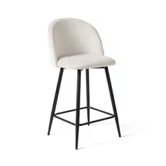 VENHOOUSE - Taburetes Pisos Bar Cocina Sillas Altas Acolchado 65 cm Sora Felpa Beige