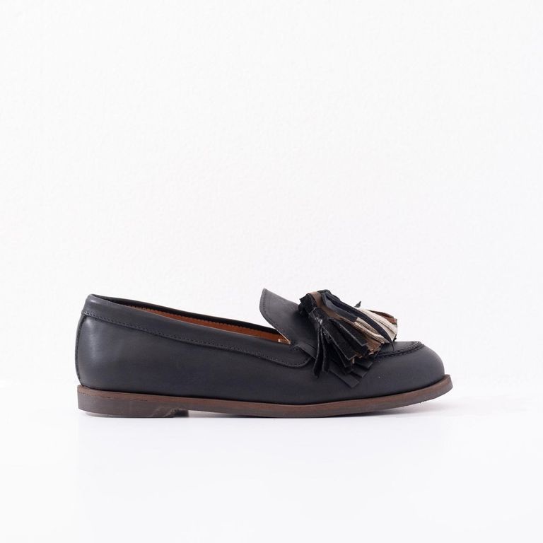 Mocasin Cuero Mujer Cumbres Negro Negro 35
