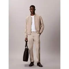 CALVIN KLEIN - Pantalón Cargo Slim de Algodón Beige