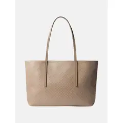 CALVIN KLEIN - Cartera Tote con Estampado de Monograma Y Cartera Mini Interior Beige