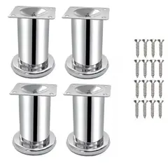 GENERICO - Pack 4 Patas Metálicas Altura 10cm Para Mueble Sofa Cama