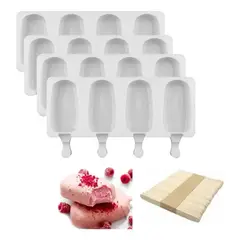 PASTELERIUSCL - Pack X4 Moldes De Helado Molde Para Helado Molde Helados 417 Blanco
