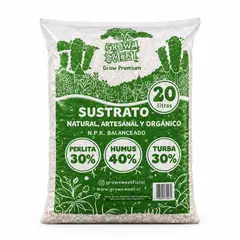 GROW SWEET - Tierra Sustrato Premium Grow 20 L Humus Perlita Turba Para Plantas