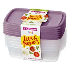 GENERICO - Taper contenedor hermético plástico 785 ml 6u