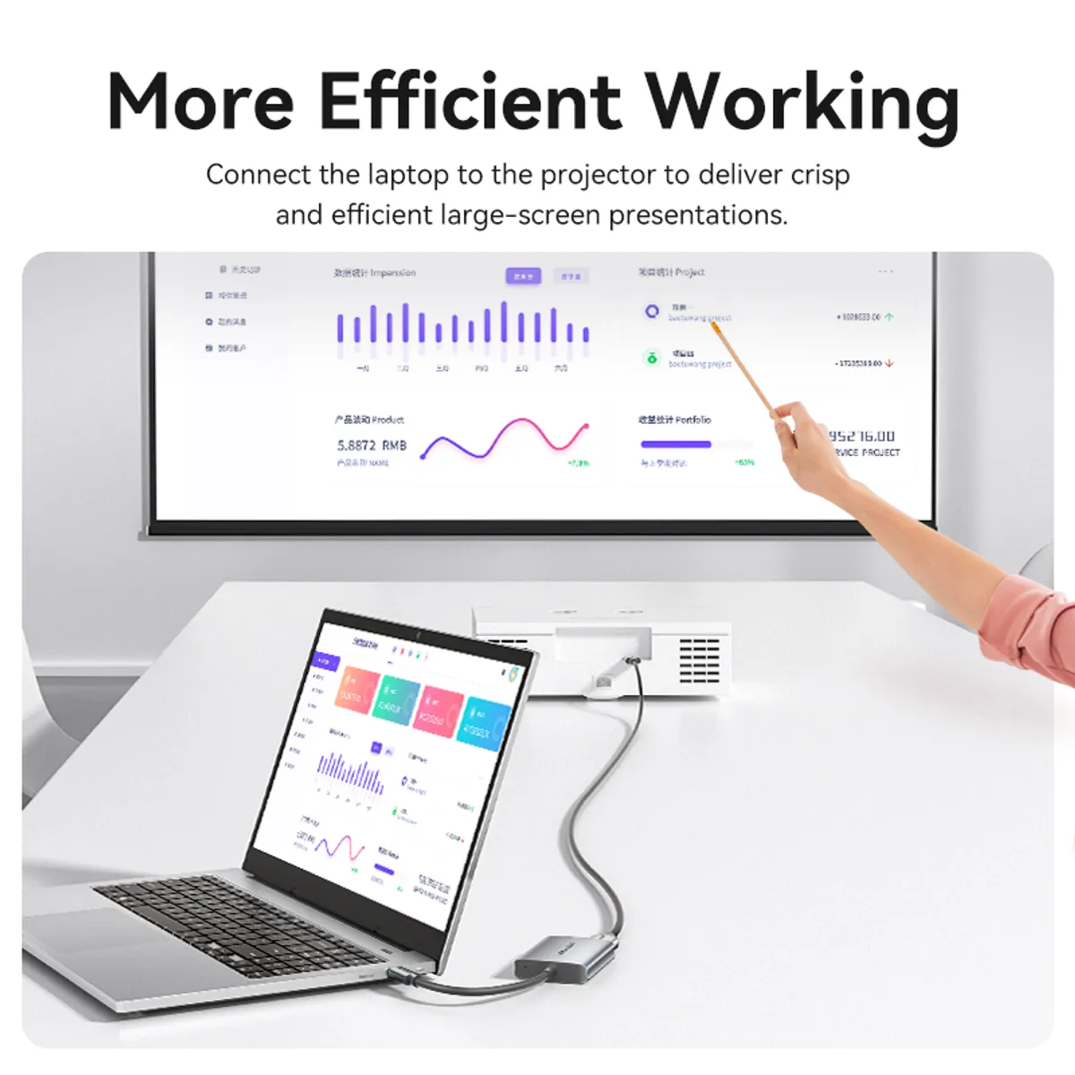 VENTION - Adaptador Usb-c A Hdmi X2 Para Doble Monitor Mst 4k 60hz
