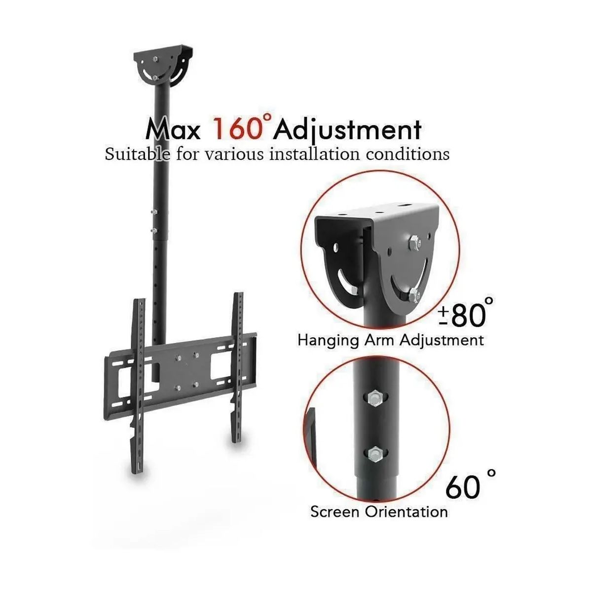 GENERICO - Base De Tv Led Aérea De 32 A 70 Pulgadas Giratoria