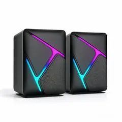 EWTTO - Parlantes de Escritorio RGB 2 Pulgadas Sonido Estéreo para Computadora Laptop