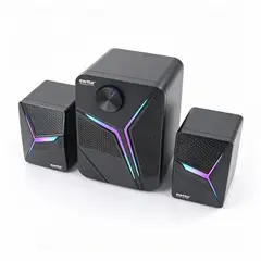 EWTTO - Parlantes 2.1 Canales Bluetooth 5.0 RGB 11W Subwoofer para PC Gaming Negro