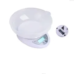 GENERICO - BALANZA DIGITAL PESA + BOWL MEDIDOR REPOSTERIA 1 KG A 5KG