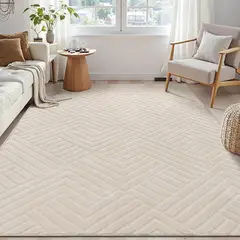 ITAHOME - Alfombra relieve 200x300 de lana hecha a mano