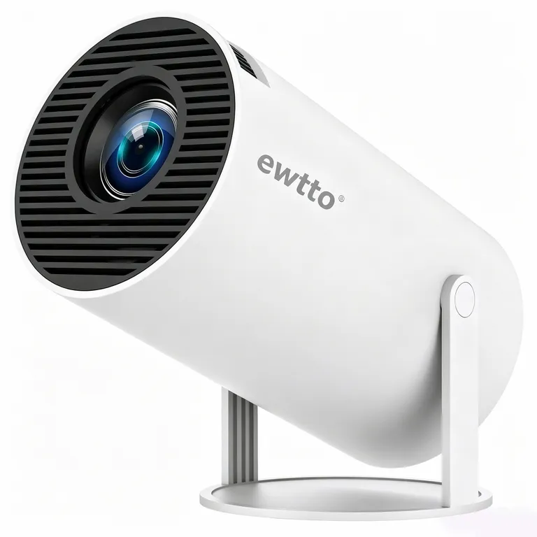 EWTTO Proyector Portátil Android 11 WiFi 6 Bluetooth 720P Soporte Giratorio Cine Hogar